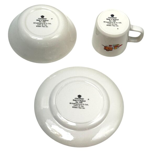 Coalport Paddington Bear Eden 1984 Bowl Plate Cup Set Open Box Unused 1984 - Picture 11 of 16